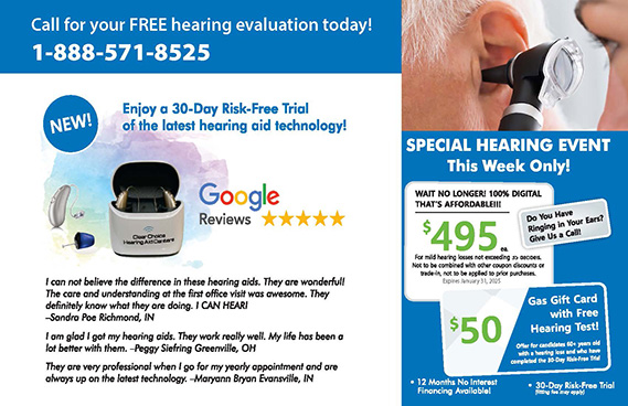 Limited Time Offer - Clear Choice Hearing Aid Centers